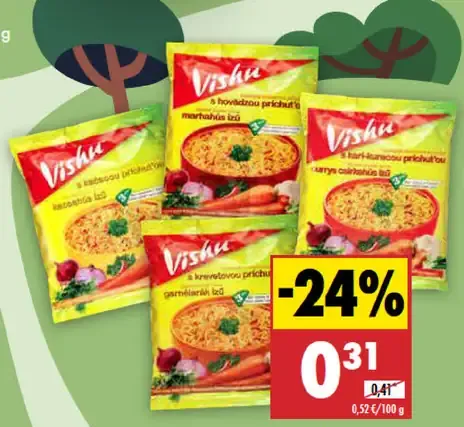 Vishu polievka instantná rezancová rôzne druhy