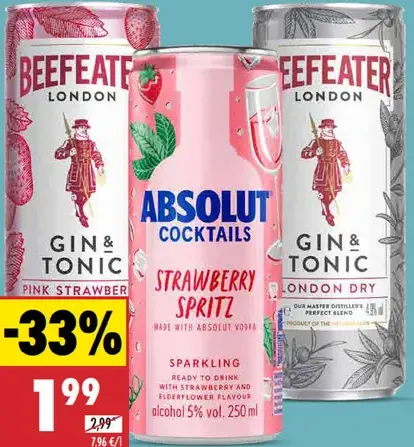 Absolut Cocktails Strawberry Spritz plechovka