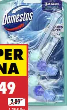 Domestos tuhý WC blok Blue Ocean
