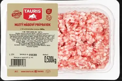 Mletý mäsový prípravok z bravčového mäsa chladený