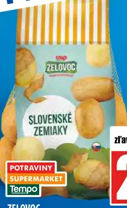 Želovoc Zemiaky konzumné žlté skoré prané