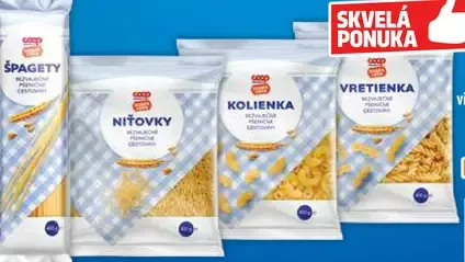 Dobrácena Bezvaječné cestoviny viac druhov