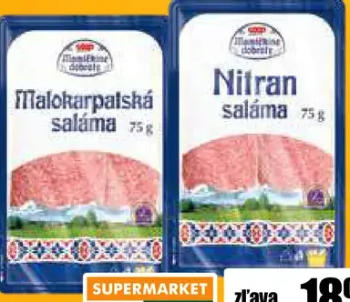 Mamičkine dobroty Malokarpatská saláma, Nitran saláma