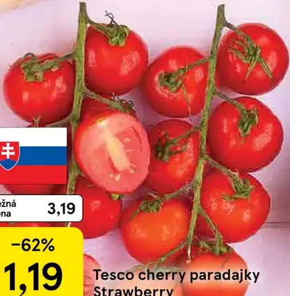 Tesco cherry paradajky Strawberry