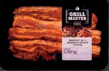 Tesco bravčový bok plátky s čiernym korením