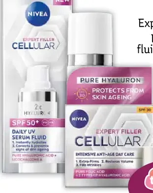 Nivea Expert Filler Cellular pleťový UV sérum fluid, SPF 50