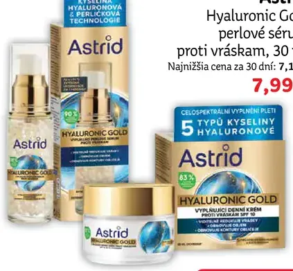 Astrid Hyaluronic Gold perleťové sérum proti vráskam