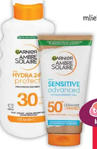 Garnier mlieko na opaľovanie