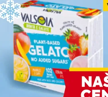 Valsoia gelato multipack jahoda/mango