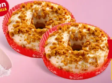 Donut svetlý s náplňou Lotus Biscoff