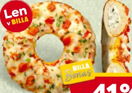 Plnený mini pizza donut paradajka-bazalka