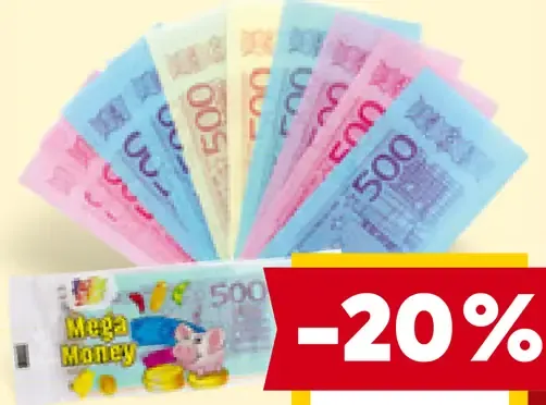 Mega money jedlý papier