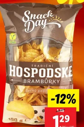 Snack Day Hospodské chipsy s príchuťou korenia a soli