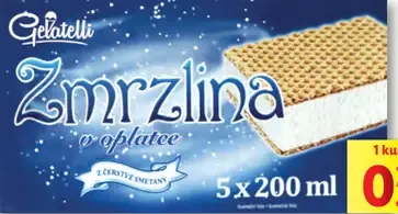 Gelatelli Smotanová zmrzlina v oplatke