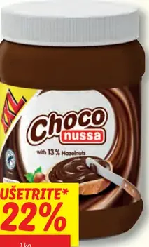 Choco Nussa Orieškovo-nugátová nátierka