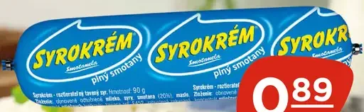 Syrokrém Plný smotanový