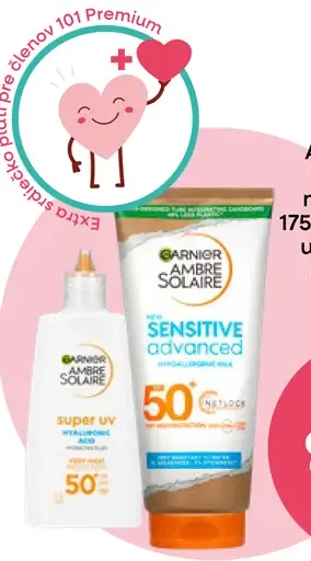 Garnier Ambre Solaire mlieko na opaľovanie SPF 50