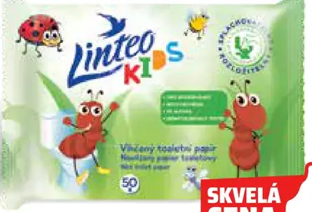 Linteo Kids detský vlhčený toaletný papier