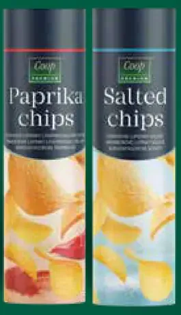 Coop Premium Zemiakové lupienky Paprika, Salted