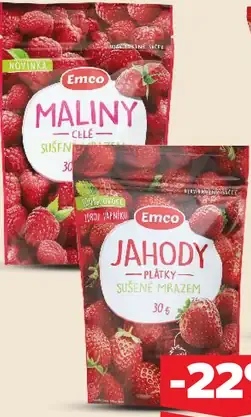 Emco maliny a jahody mrazom sušené ovocie