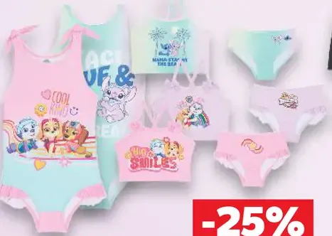 Paw Patrol, Stitch, Avengers Dievčenské plavky