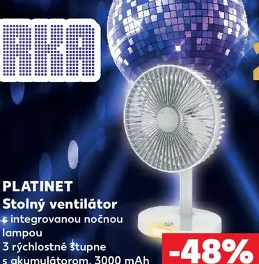 Platinet Stolný ventilátor s lampou