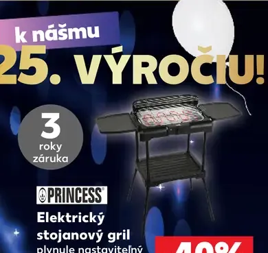 Princess Elektrický stajanový gril