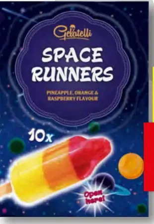 Gelatelli Space Runners ovocná zmrzlina