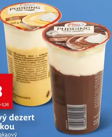 Pilos Pudingový dezert so šľahačkou