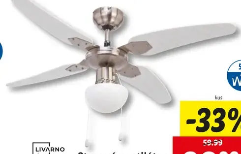 Livarno Stropný ventilátor s LED svietidlom