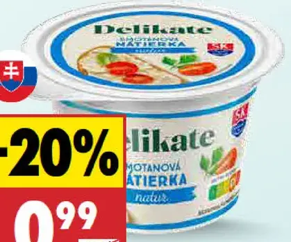 Delikate Smotanová nátierka natur