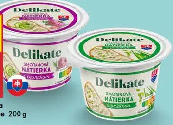 Delikate Smotanová nátierka rôzne druhy