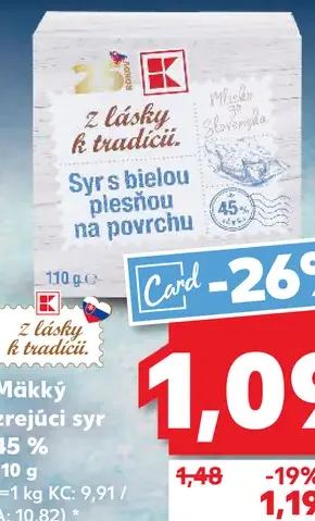K-Classic Mäkký zrejúci syr