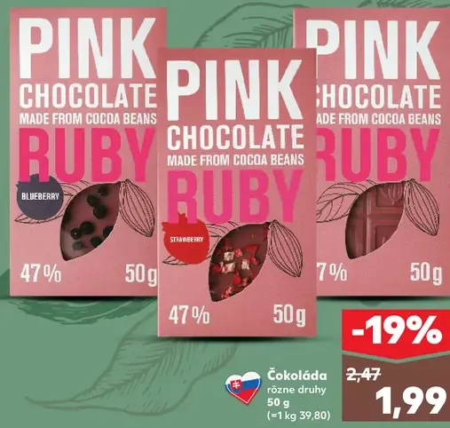 Ruby Čokoláda Pink Chocolate