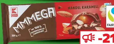 K-Classic MMega čokoláda Schoko & Keks, Toffee Ganze Nuss, Mandel Karamell