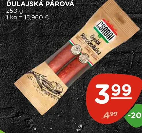 Csabai klobása Dvojitá parová