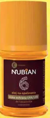 Nubian olej na opaľovanie betakarotén