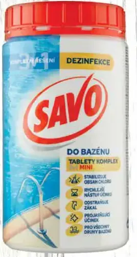 Savo Do bazénu tablety komplex mini