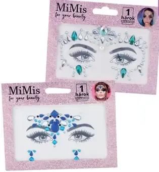 MiMis ornamenty na tvár rôzne druhy