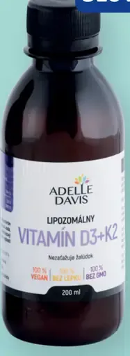 ADELLE DAVIS liposomálny vitamín D3+K2
