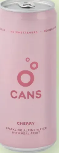 CANS ochutená alpská voda plechovka