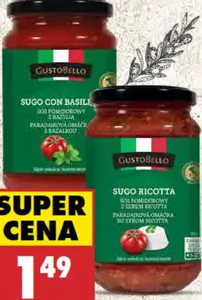 Gusto Bello Omáčky s riccottou/bazalkou