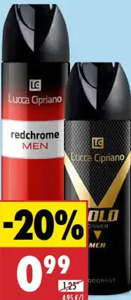 Lucca Cipriano Dezodorant v spreji Redchrome/Gold Driver