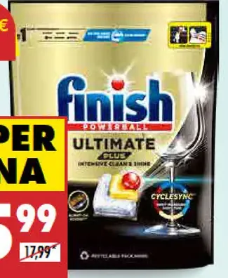 Finish Kapsule do umývačky ultimate+ Lemon Finish