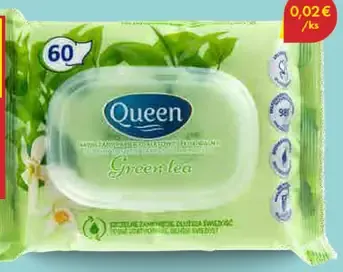 Queen Vlhčený toaletný papier Green Tea
