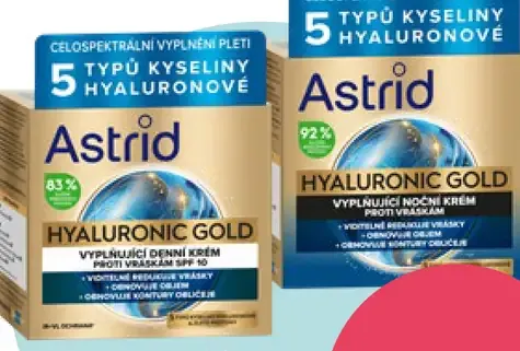 Astrid Hyaluronic Gold vypĺňajúci denný krém proti vráskam
