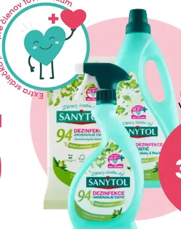 Sanytol univerzálny čistič na podlahy utierky