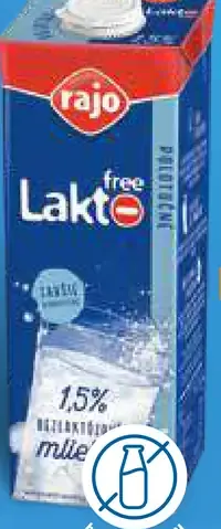 Rajo Latte free Mlieko bezlaktózové polotučné 1.5%