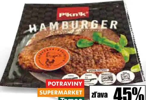 Piknik Hamburger bravčovo-hovädzí