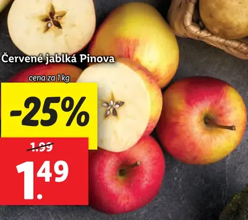 Červené jablká Pinova